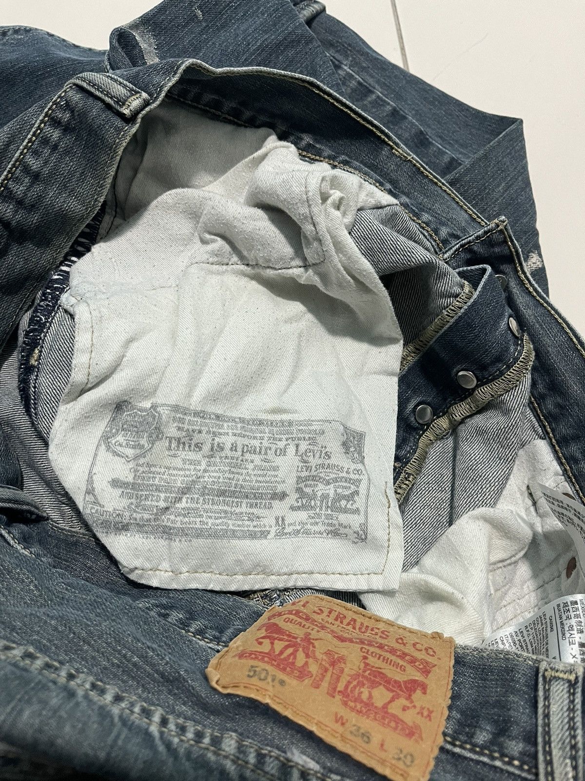 Designer × Levi's Levis 501 Painting Design Very Rare Size US 36 / EU 52 - 15 Thumbnail