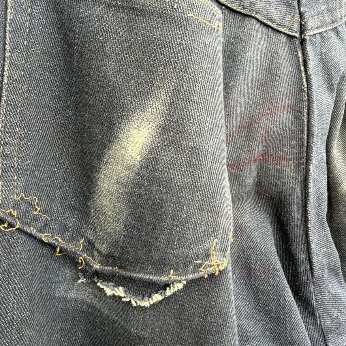 Vintage Vintage Hill & Holt Ltd. “destroyed” deep blue bootcut jeans Size US 34 / EU 50 - 8 Thumbnail