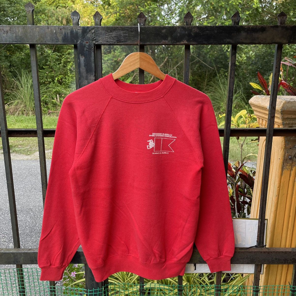 Hanes 🔥Vintage 80s Breeze Hawaii Diving Big Logo Sweatshirts Size US S / EU 44-46 / 1 - 3 Thumbnail