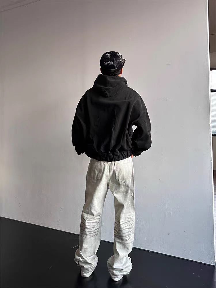 Japanese Brand × Jean High Street Dirty Dye Washed White Scrap Style Jeans Size US 34 / EU 50 - 4 Thumbnail