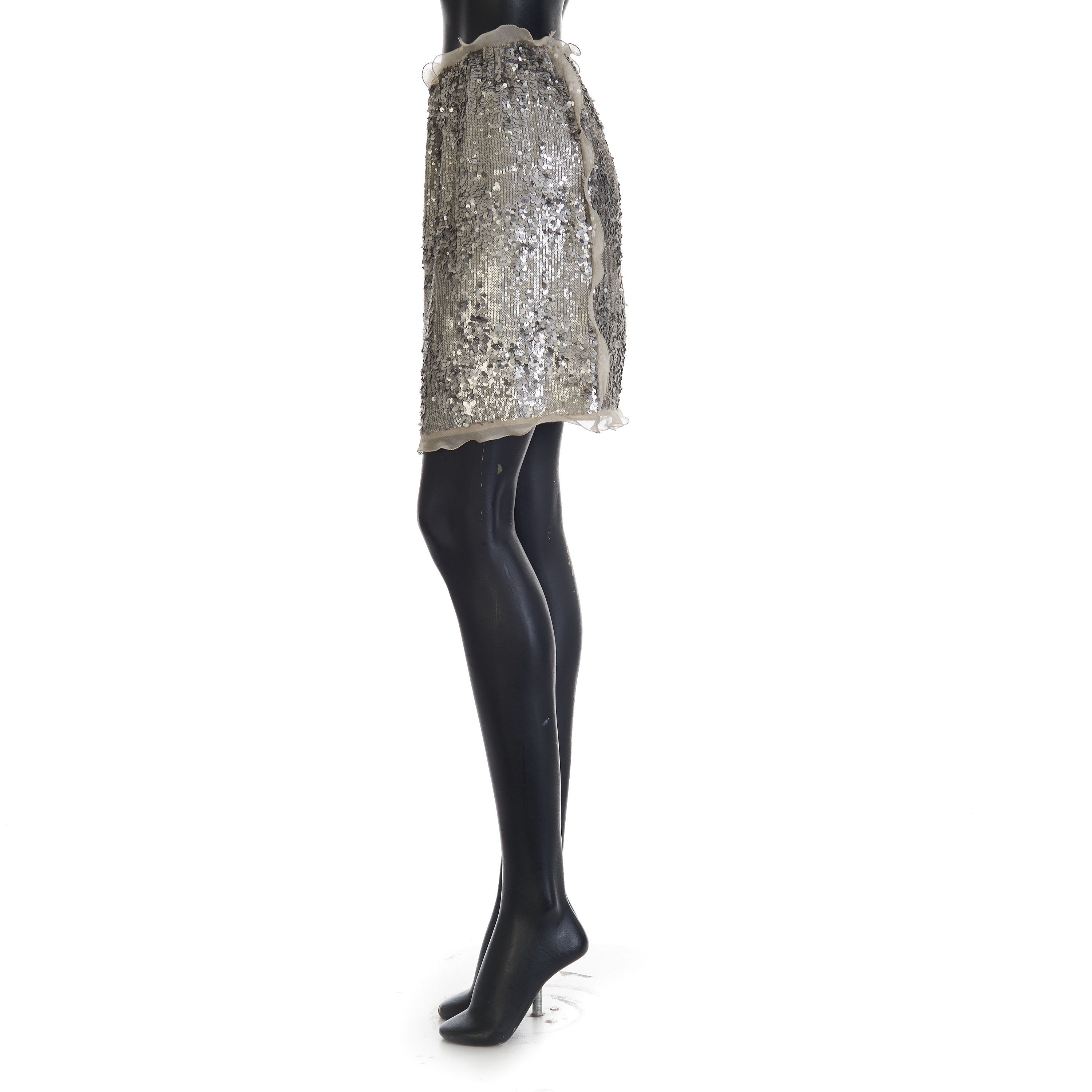Fendi Miniskirt With Sequin Embroidery Size 27" / US 4 / IT 40 - 3 Thumbnail