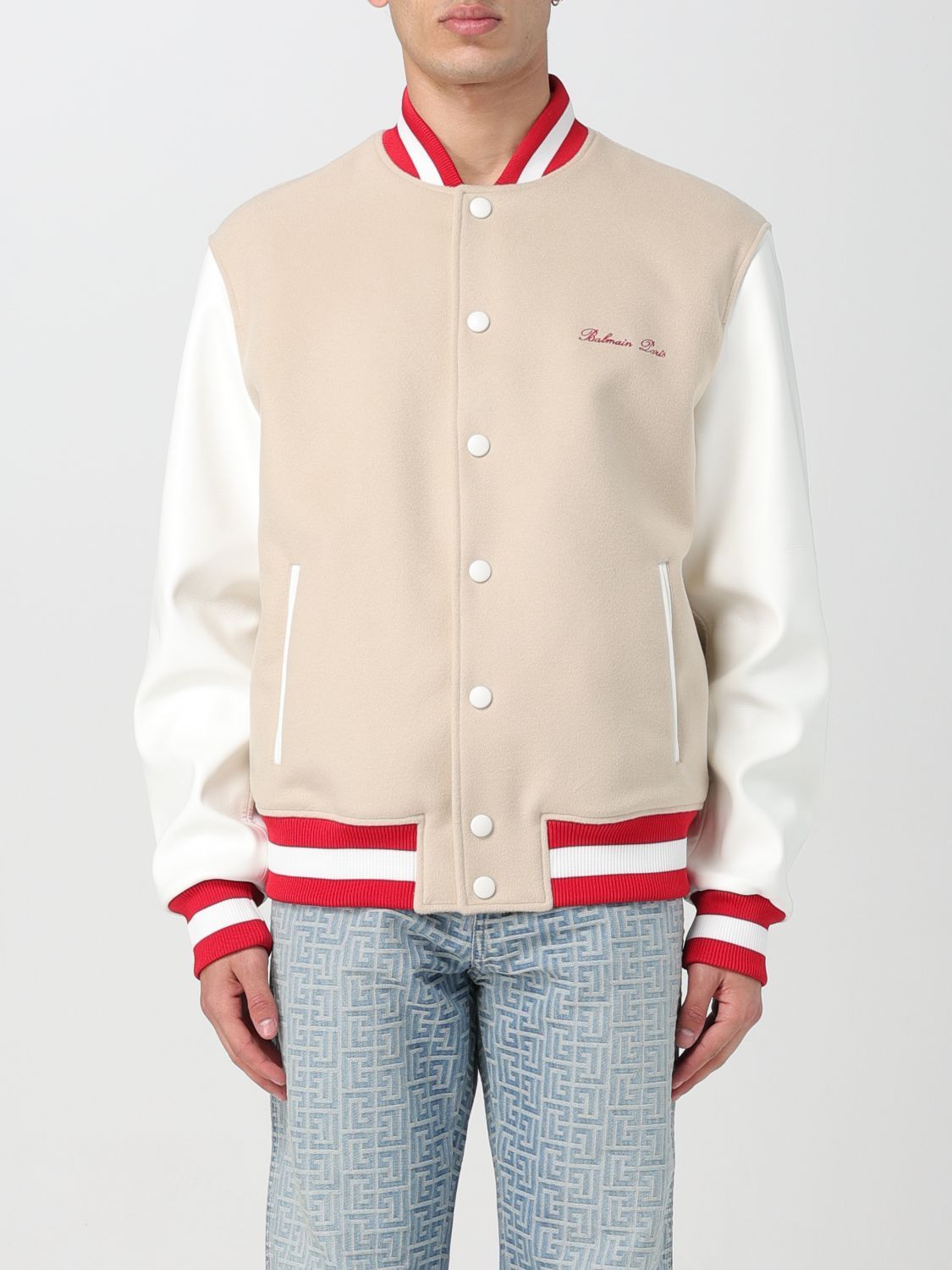 image of Balmain Jacket Men Yellow Cream (Size Medium)