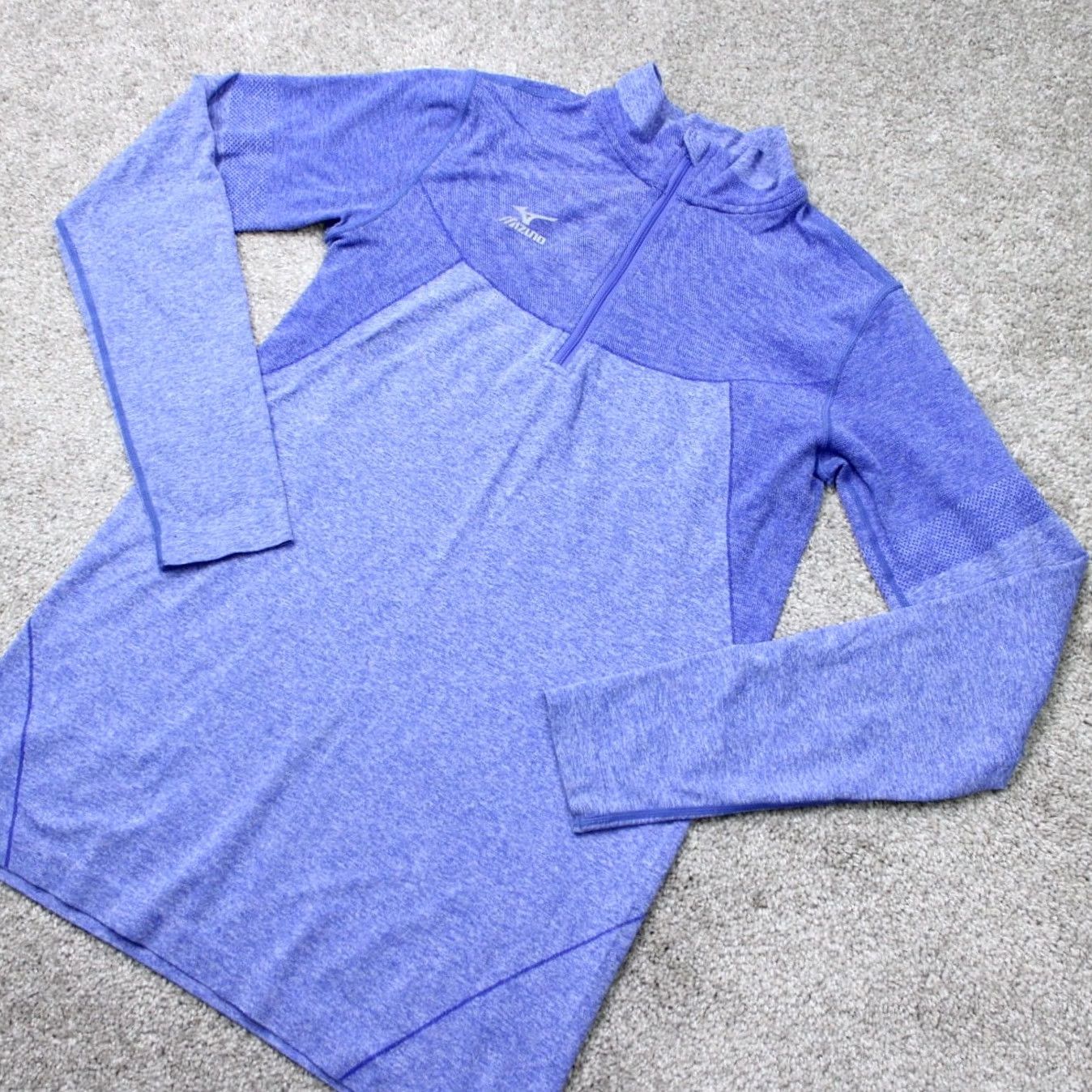 Mizuno Mizuno Sweatshirt Womens Small Blue 1/4 Zip Performance Athletic Long Sleeve Shirt Size S / US 4 / IT 40 - 2 Thumbnail