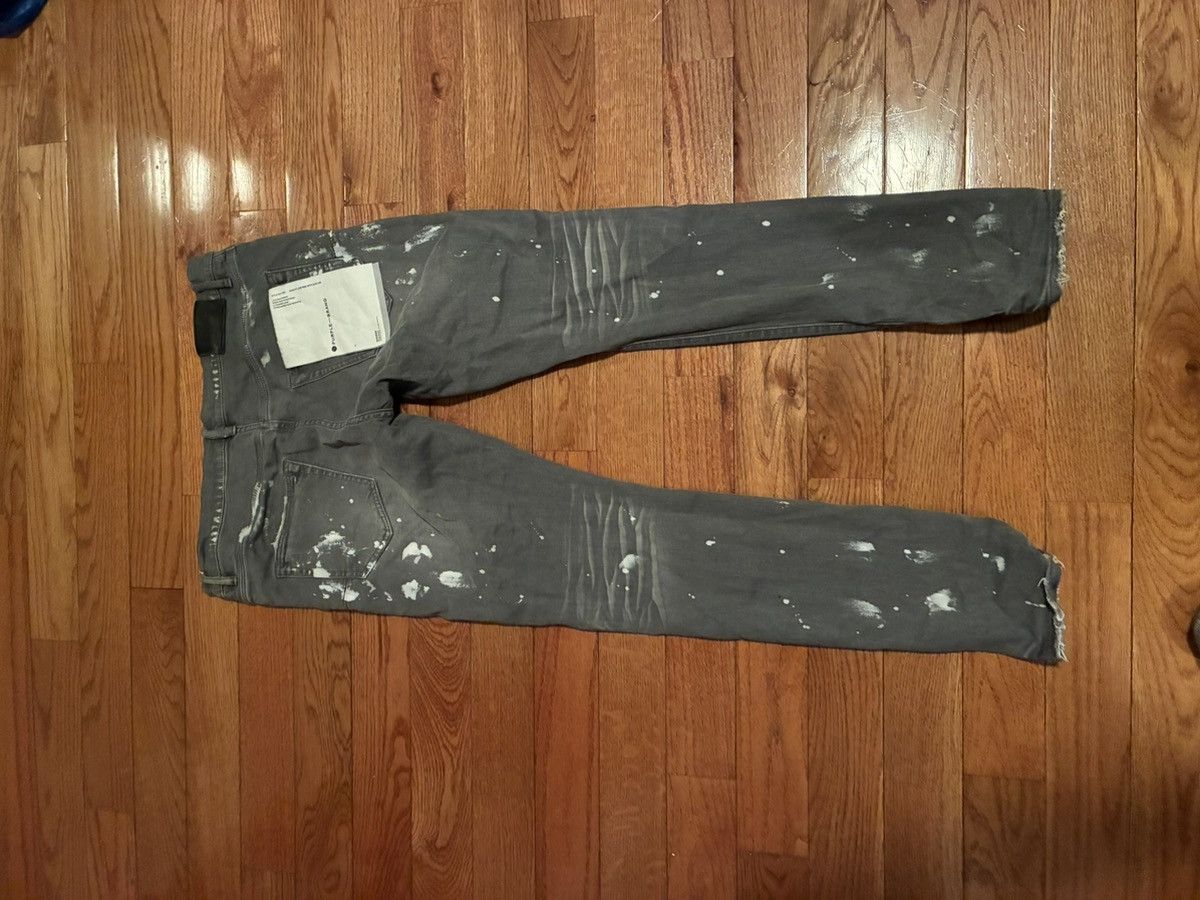 Purple Brand Purple Brand P001 Denim Gray – Worn Knee Slit Size US 31 - 2 Thumbnail