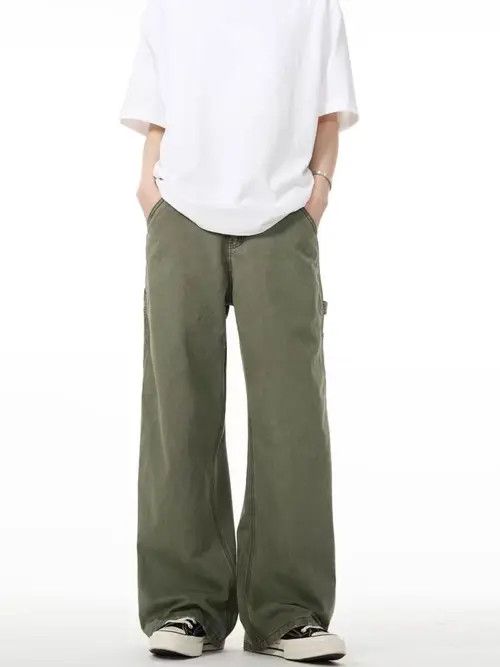 Japanese Brand Harada x Fuji Green High Street Vintage Loose Jeans Size US 29 - 6 Thumbnail