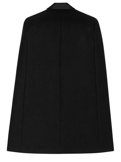 Saint Laurent Paris o1bcso1str1124 Tuxedo Cape In Wool in Black Size S / US 4 / IT 40 - 2 Thumbnail