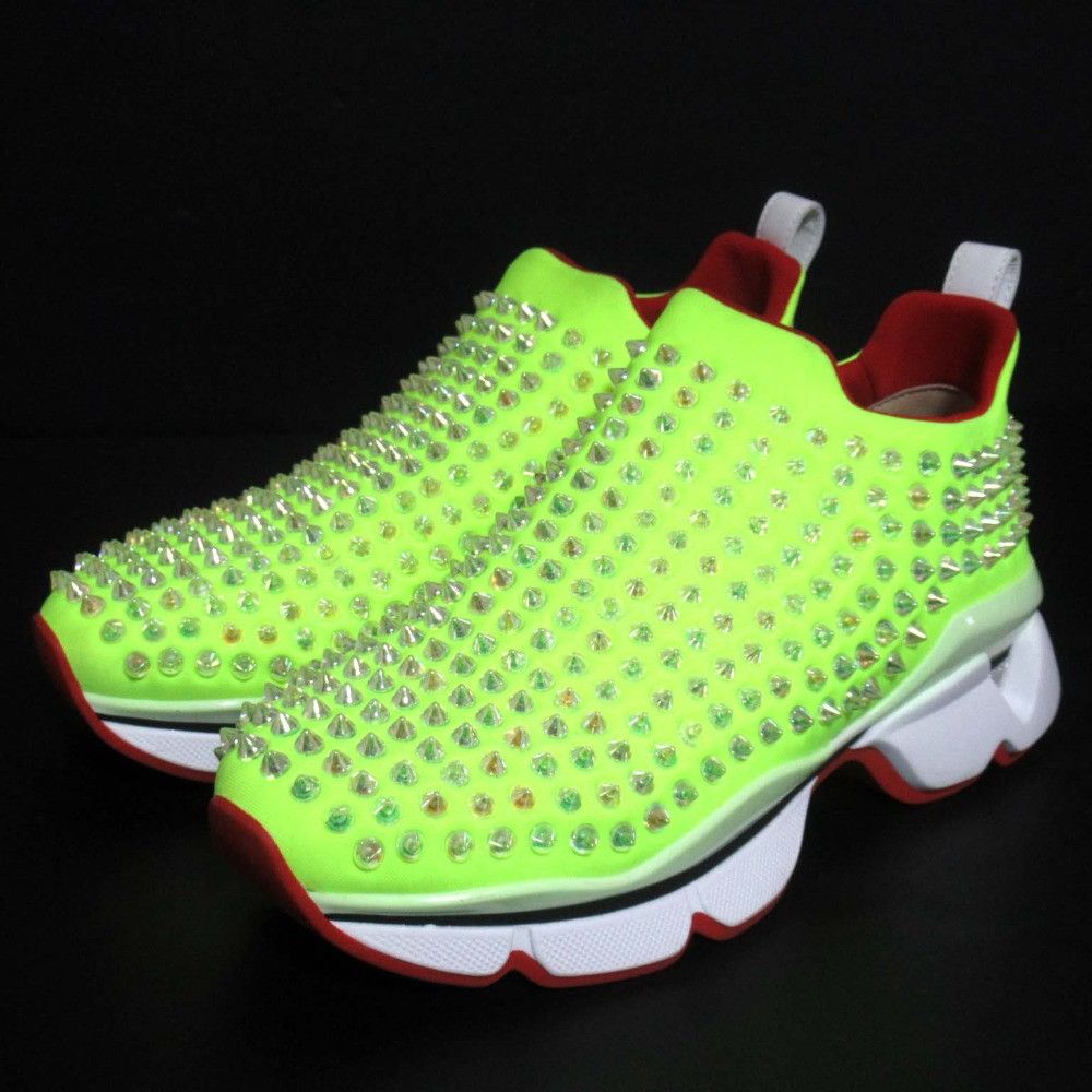 Christian Louboutin Christian Louboutin Christian Louboutin Spike Sock Sneakers Textile Shoes DUTY FREE for USA Size ONE SIZE - 1 Thumbnail