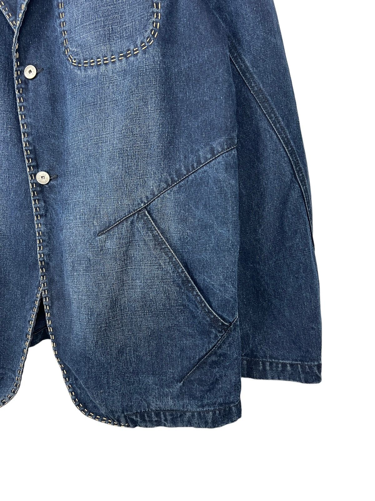 Marithe + Francois Girbaud Vintage Marithe Francois Girbaud Denim Blazer Jacket Size US L / EU 52-54 / 3 - 4 Thumbnail