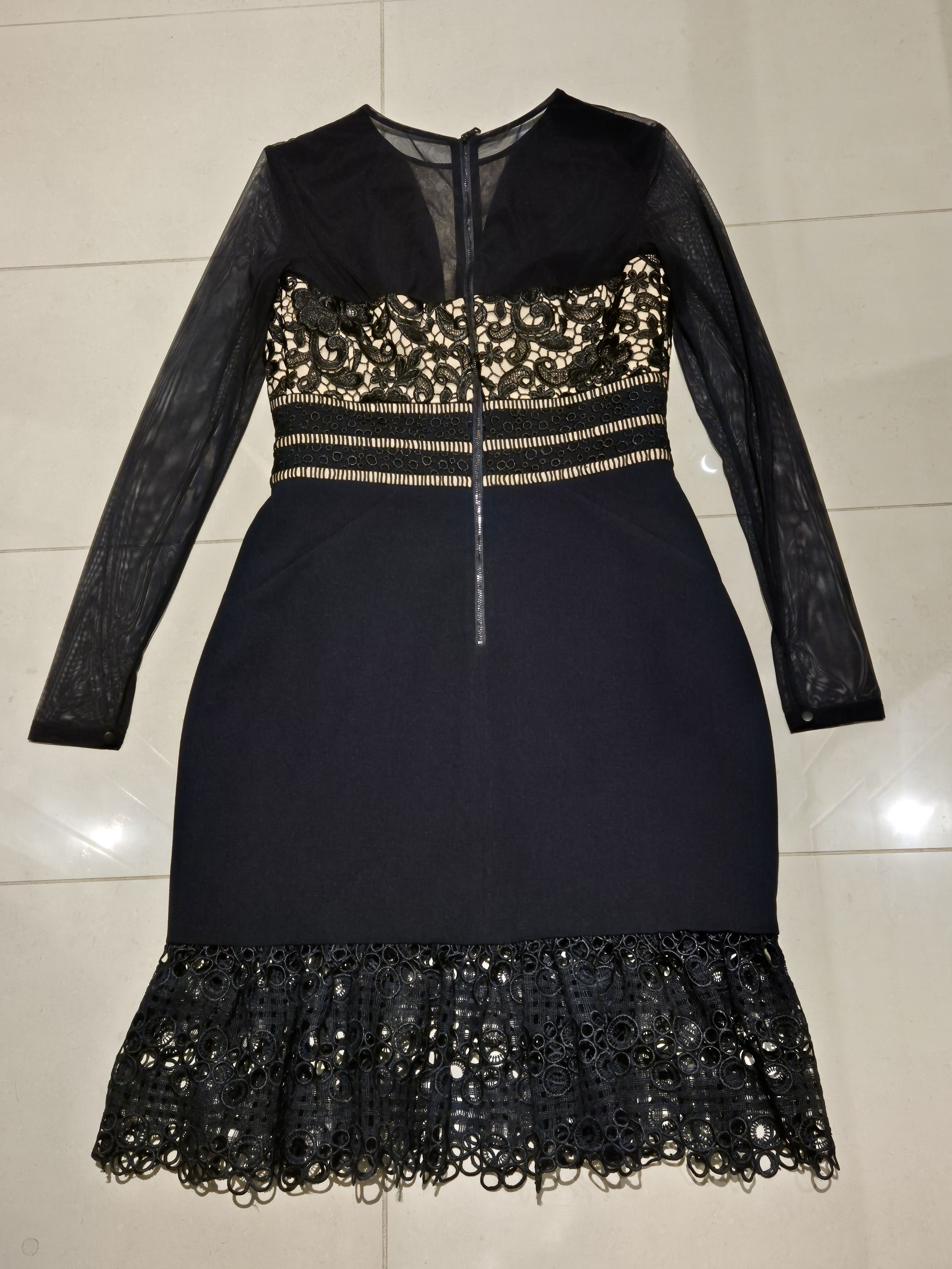 Designer British designer Three Floor navy mid length dress Size S / US 4 / IT 40 - 6 Thumbnail