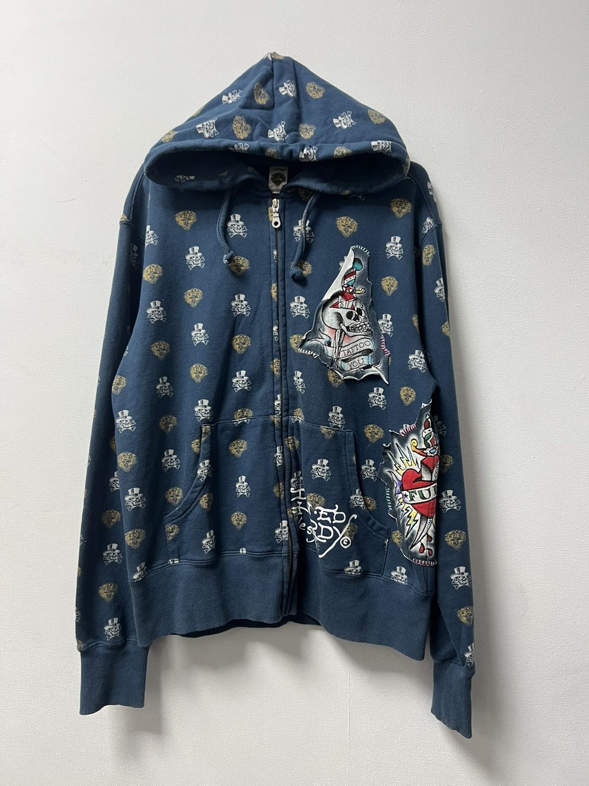 Ed Hardy Vintage Ed Hardy Zip Up Hoodie Size M Size US M / EU 48-50 / 2 - 1 Thumbnail
