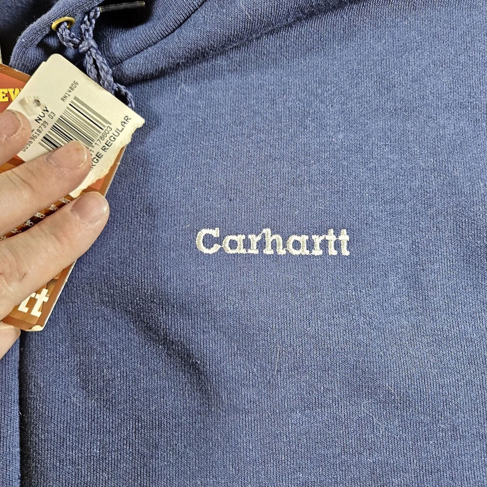 Carhartt Carhartt Hoodie Mens XL Blue Full Zip Fleece Workwear Sweatshirt Midweight Size US XL / EU 56 / 4 - 6 Thumbnail