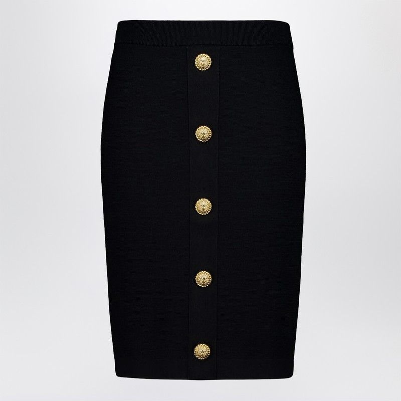 Balmain Balmain Black Tweed Pencil Skirt Size 34" / US 12 / IT 48 - 1 Thumbnail