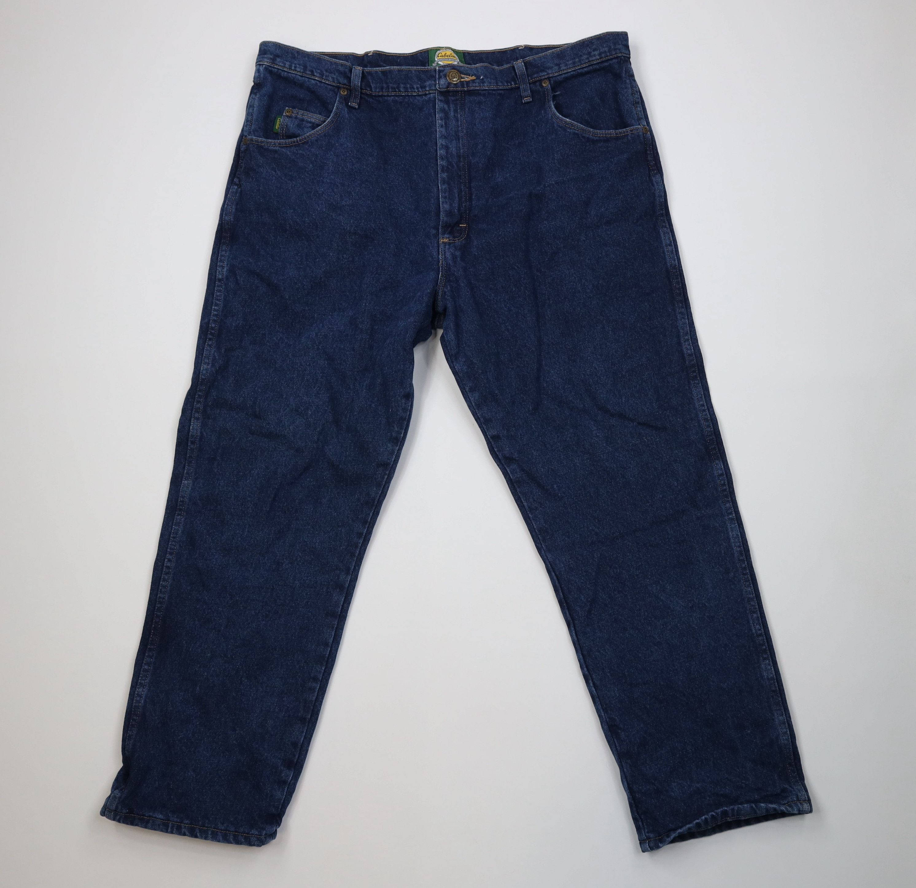 Cabelas Vintage Y2K Cabelas Heavyweight Flannel Lined Wide Leg Jeans Size US 42 / EU 58 - 2 Thumbnail