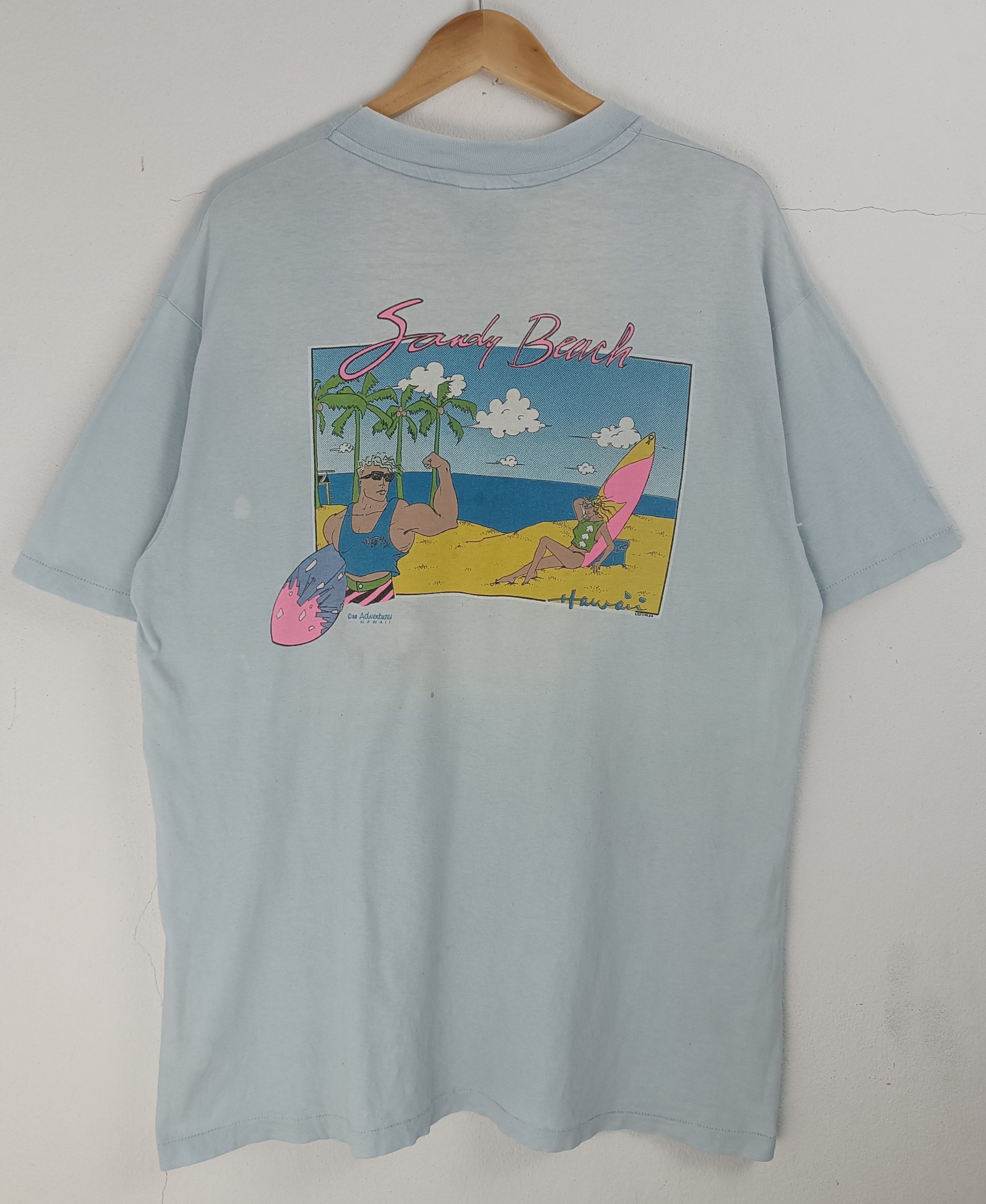 Vintage THRASHED FADED VINTAGE 1988 SANDY BEACH HAWAII RARE SURF Size US L / EU 52-54 / 3 - 3 Thumbnail
