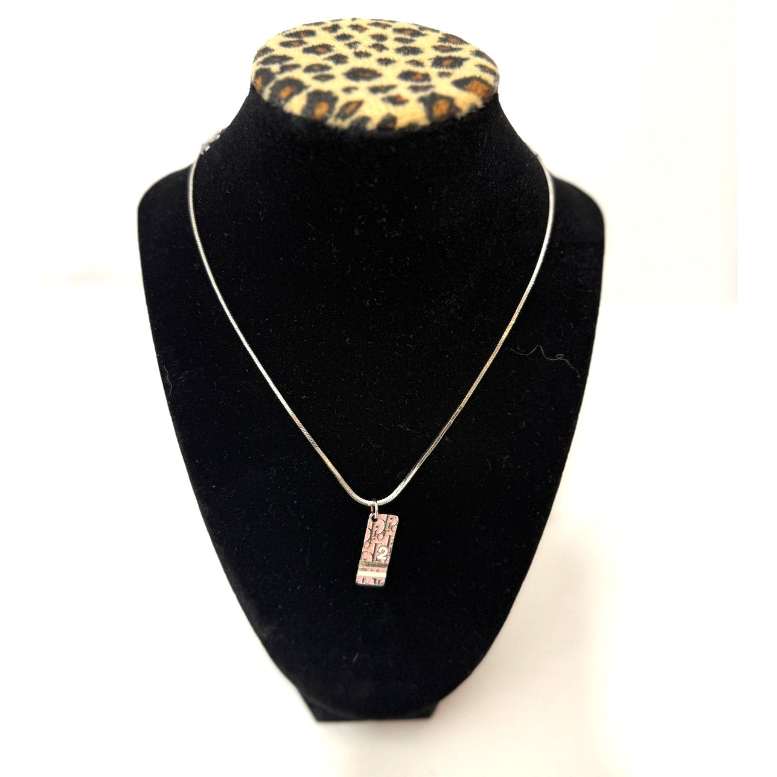 Christian Dior Monsieur Vintage Christian Dior #2 Pendant Necklace Silver Pink Charm Size ONE SIZE - 1 Thumbnail