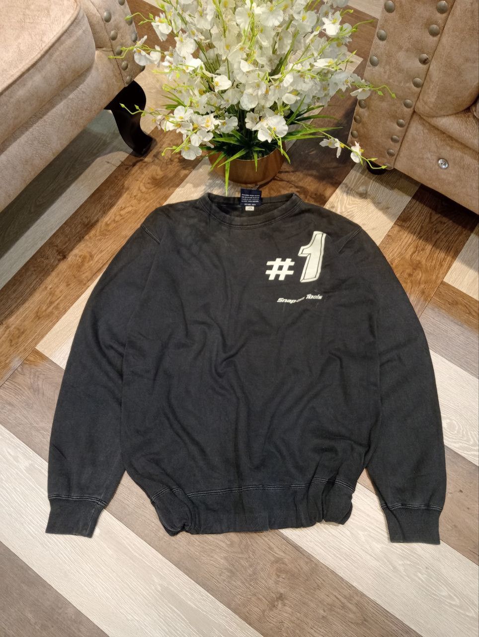 Sports Specialties VINTAGE SNAP ON TOOLS RACING SWEATSHIRT - FADED BLACK Size US L / EU 52-54 / 3 - 1 Thumbnail