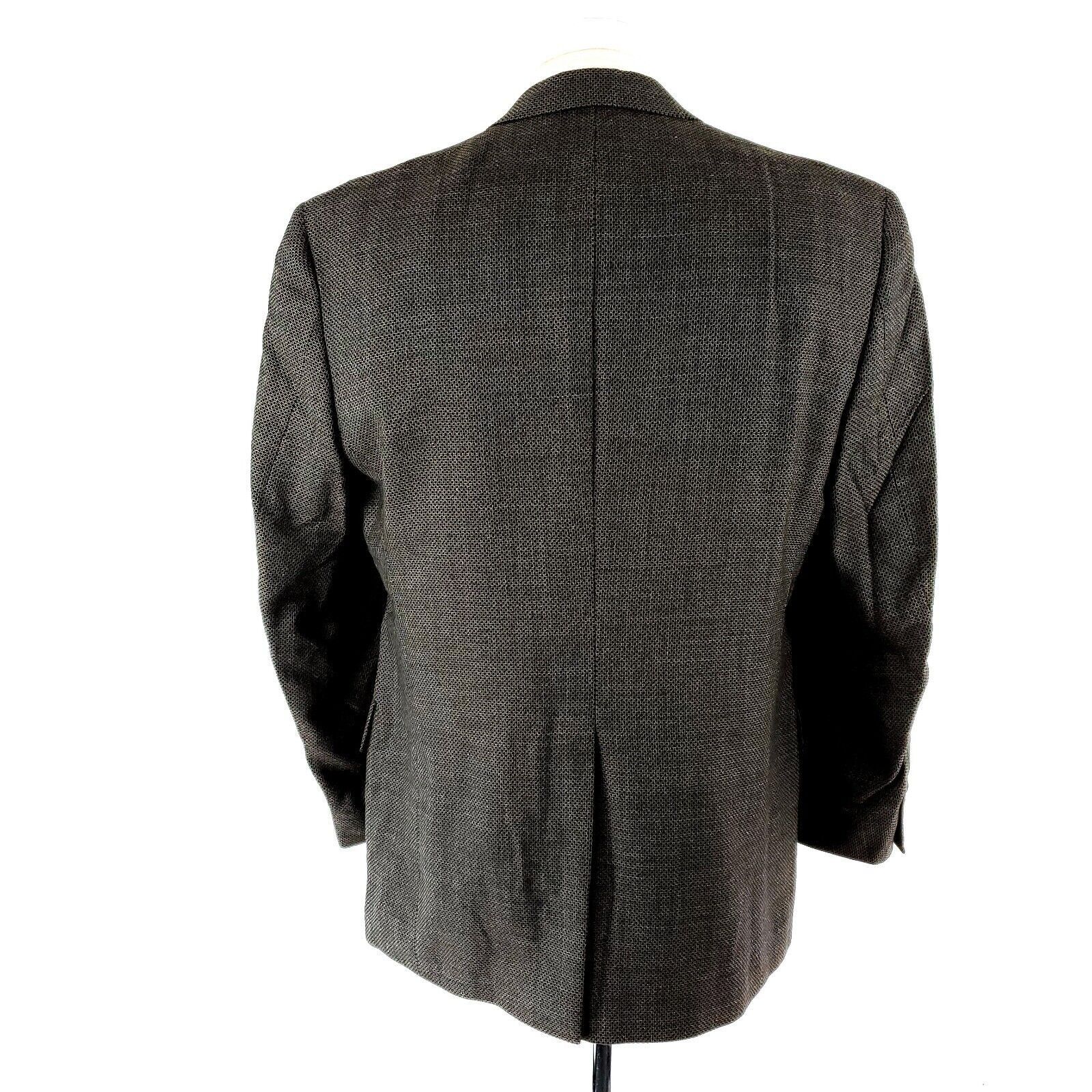 Hart Schaffner Marx Hart Schaffner Marx Tweed Wool 2 Button Sport Coat 40R Gray Size 40R - 5 Thumbnail