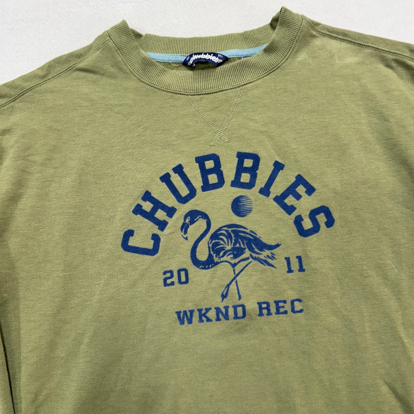 Chubbies Chubbies Sweatshirt Mens 2XL Green Graphic Print Crewneck Fleece WKND REC Animals Logo Pullover Shirt Size US XXL / EU 58 / 5 - 3 Thumbnail