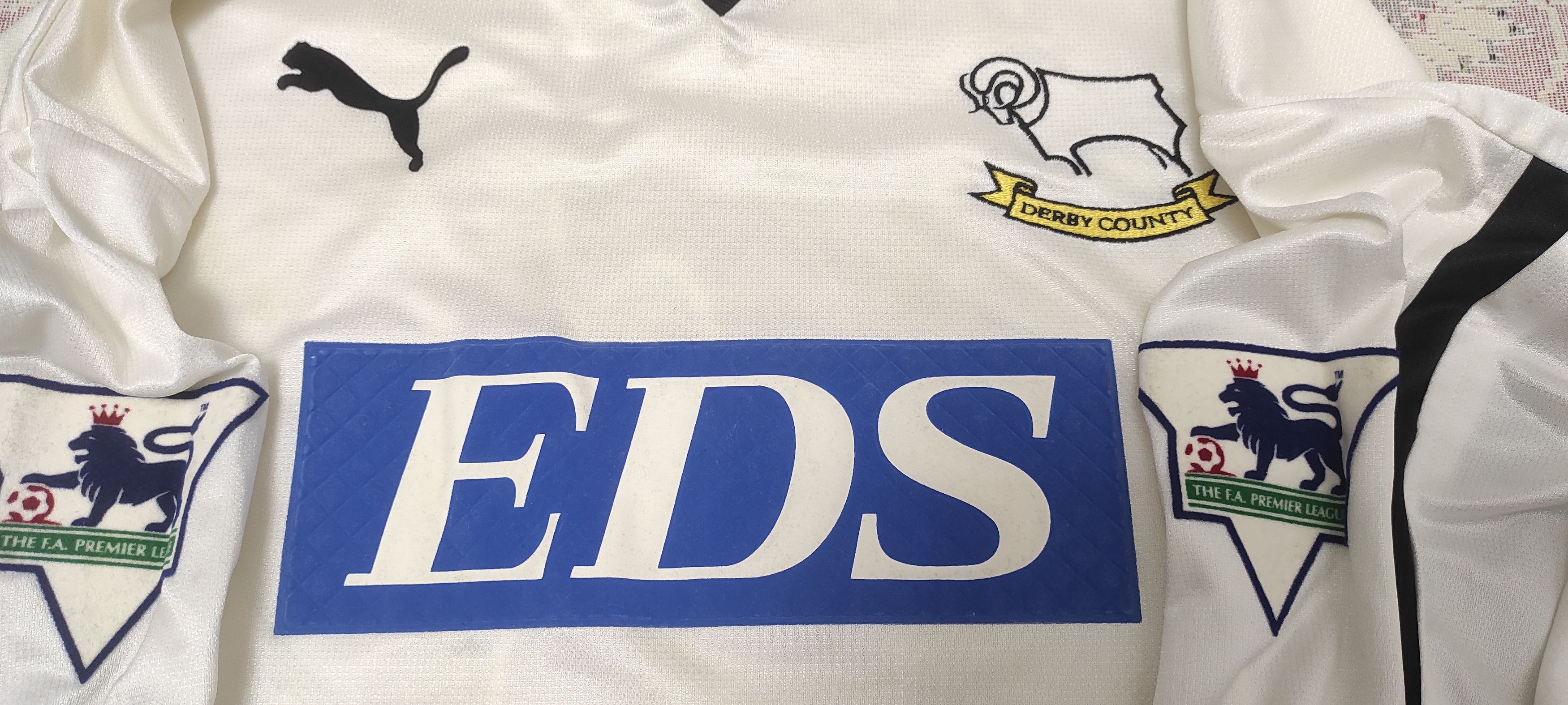 Puma Derby County #6 Burley Home football shirt 1999 - 2001 Size US XL / EU 56 / 4 - 4 Thumbnail