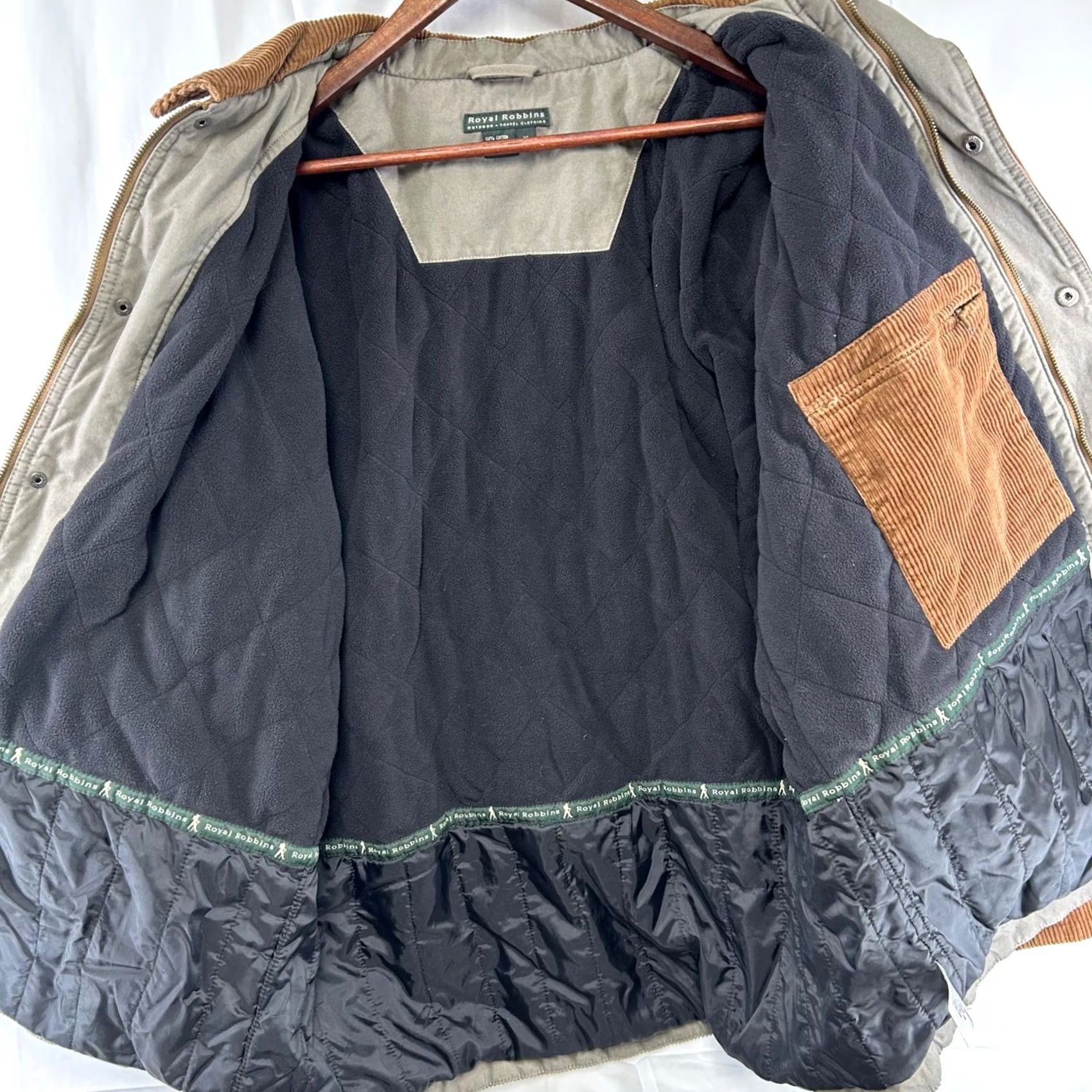 Royal Robbins Royal Robbins Corduroy Jacket Mens XL Brown Quilted Fleece Lined Field Coat Size US XL / EU 56 / 4 - 5 Thumbnail