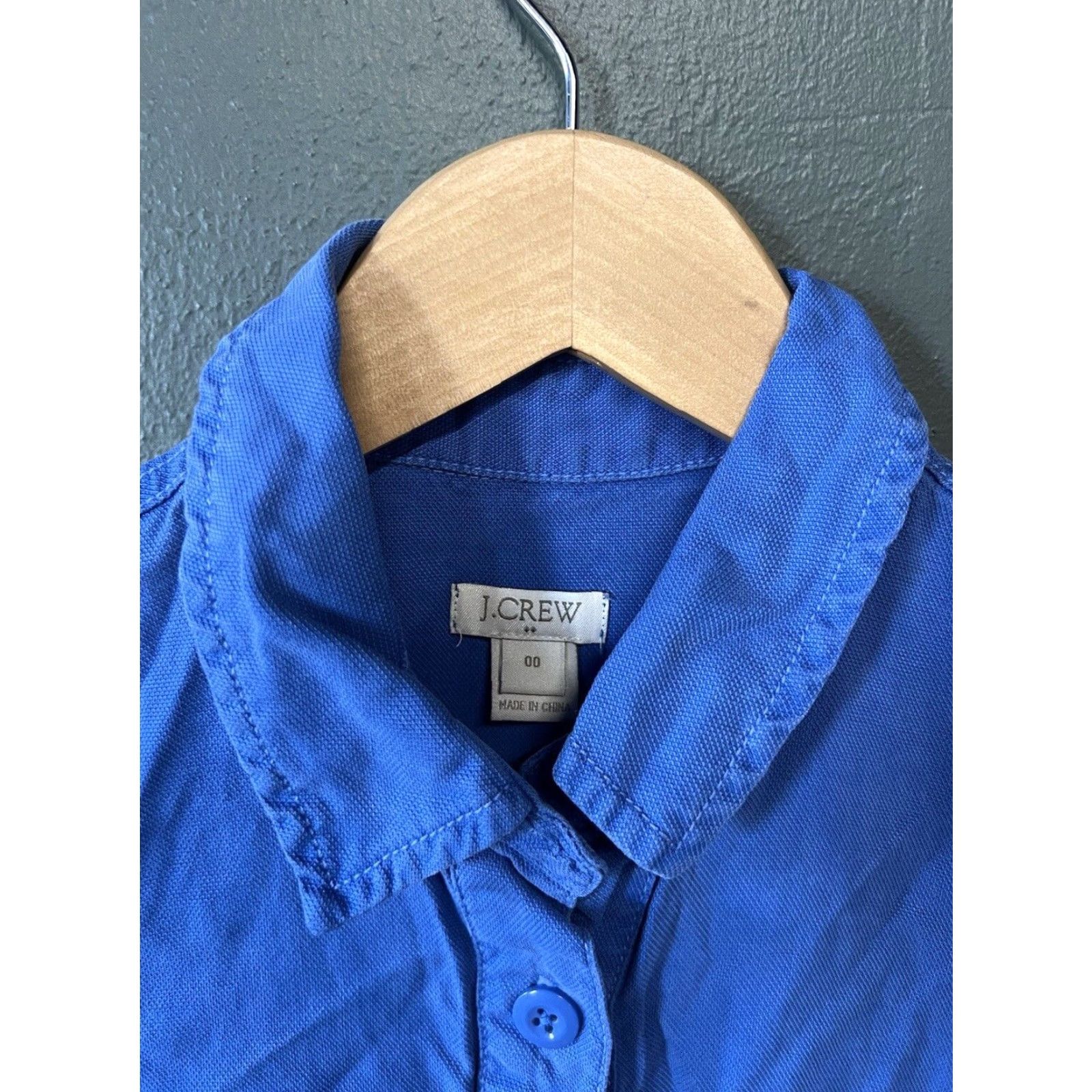 J.Crew J. Crew Womens Blue Short Sleeve Shirt Dress 00 Knee Length Button Up Style Shirt Dress Womens 00 Blue Short Sleeve Shirt Dress Size XXS / US 00 / IT 34 - 3 Thumbnail