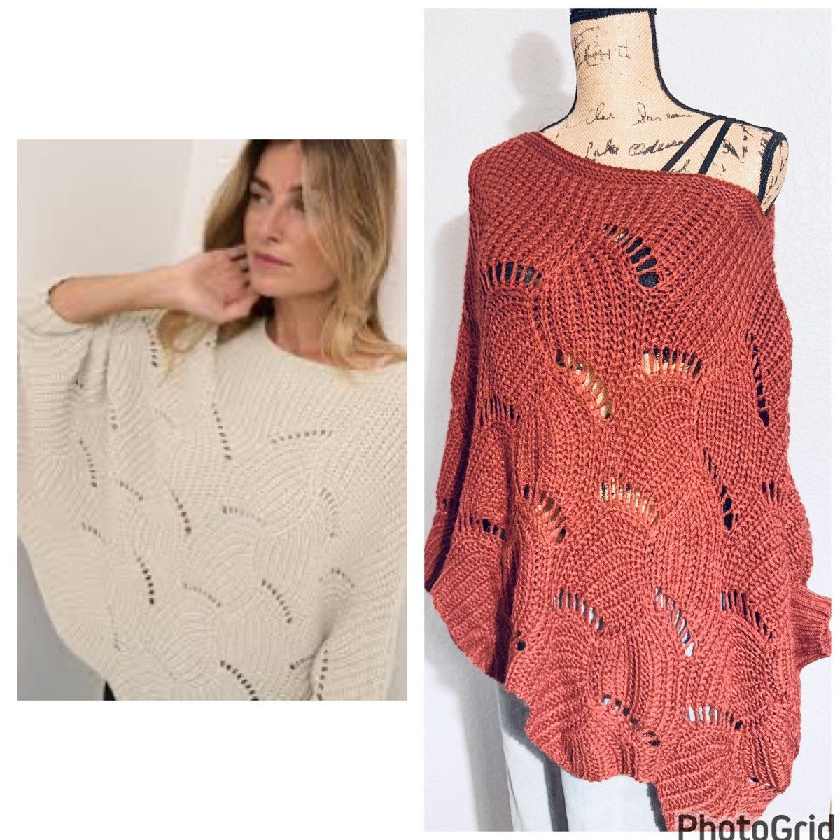 Anthropologie Anthropologie Entro Scallop Poncho Size S / US 4 / IT 40 - 1 Thumbnail