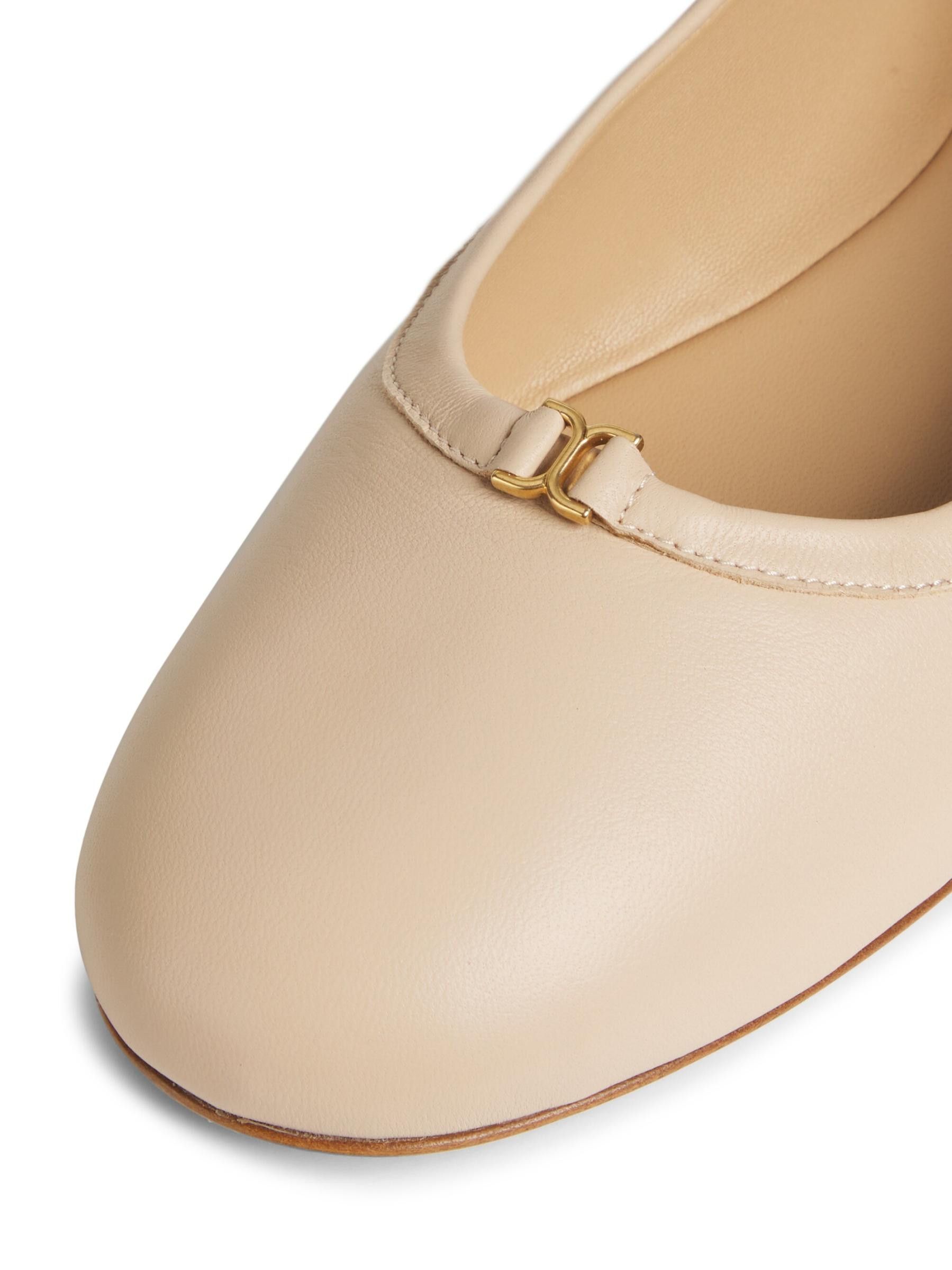 Chloe oc11z0525 Marcie Leather Ballet Flats in Beige Size US 9 / IT 39 - 5 Thumbnail