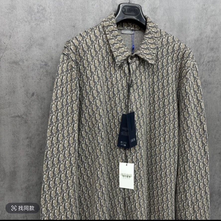 Dior dior jacquard logo knit shirt jacket Size US L / EU 52-54 / 3 - 3 Thumbnail