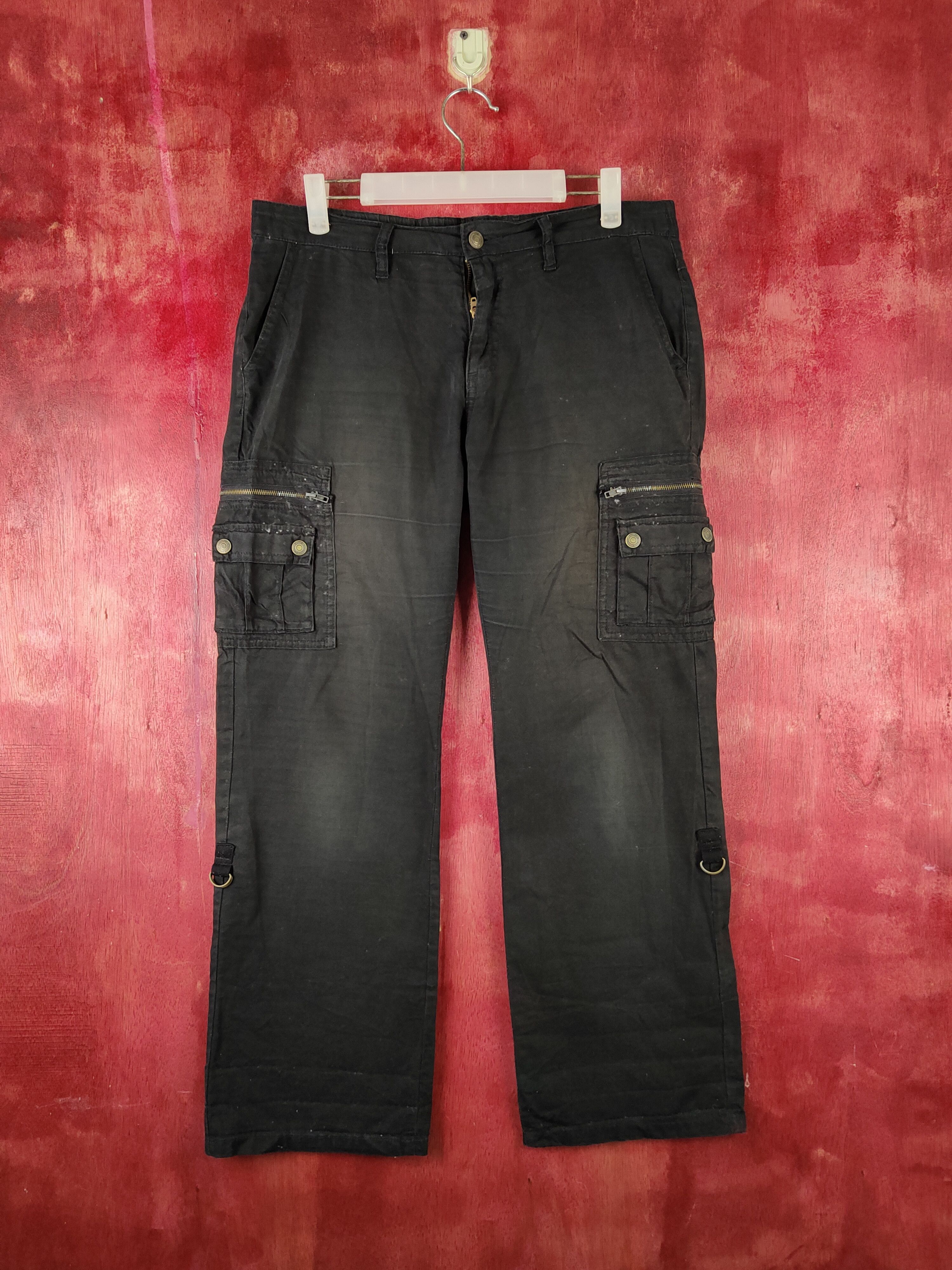 Japanese Brand Japanese Brand Black Multipocket Tactical Cargo Pants #S1734 Size 27" / US 4 / IT 40 - 1 Thumbnail