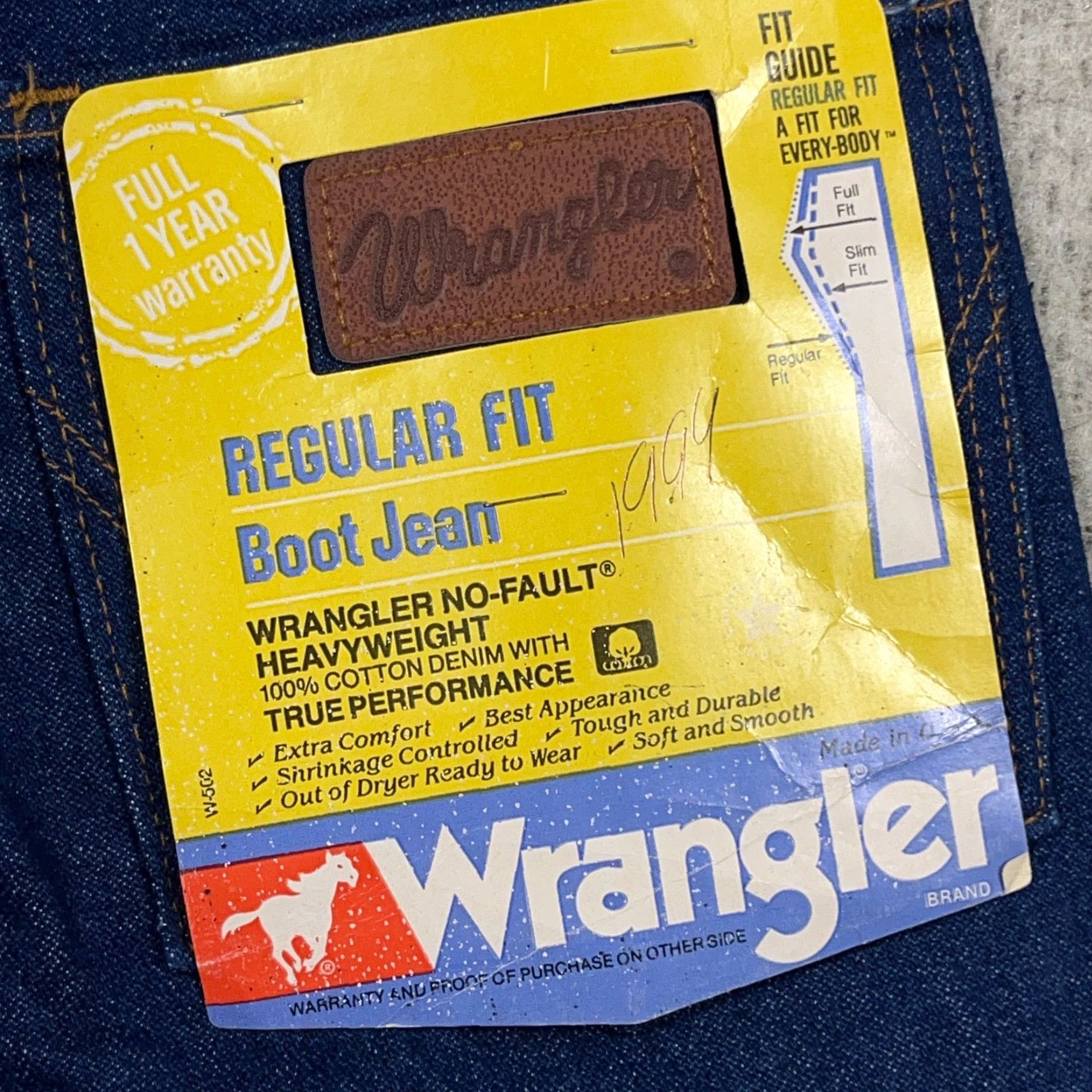 Wrangler VINTAGE Wrangler Jeans Men 30x30 Boot Cut Dark Wash 80s 90s No Fault 945Pw USA Size US 30 / EU 46 - 4 Thumbnail