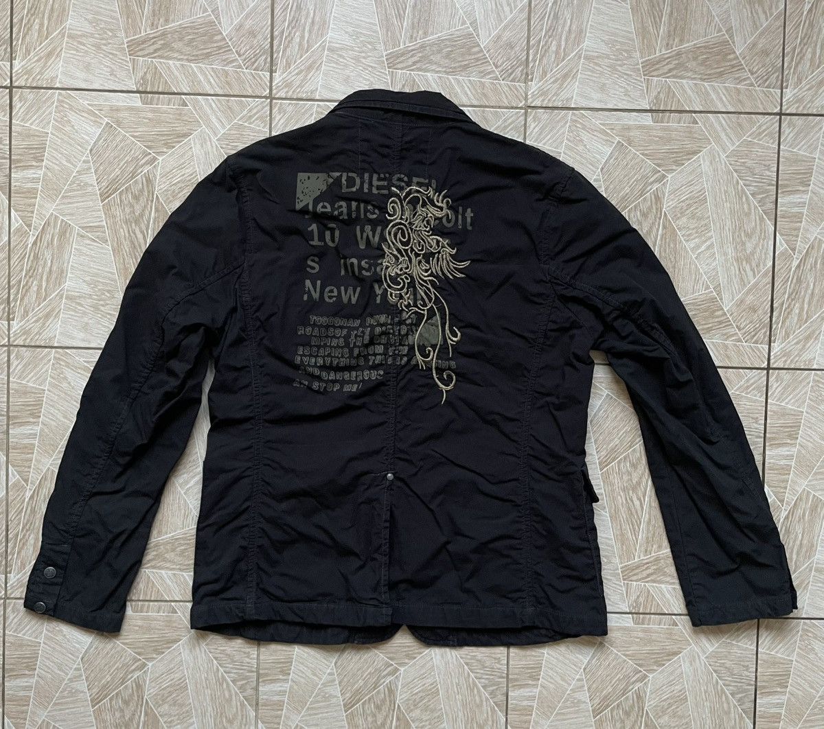 Diesel × Vintage Y2K Avant Garde Vintage Diesel Women’s Jacket Big Logo XL Size XXL / US 16-18 / IT 52-54 - 2 Thumbnail