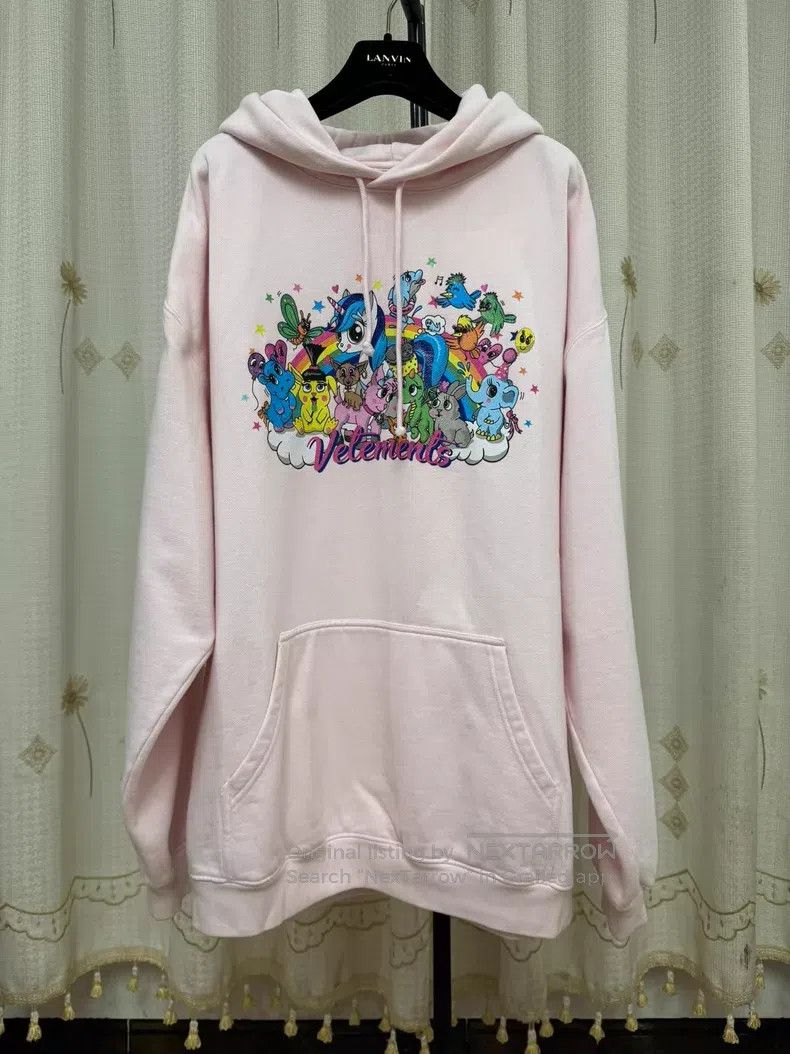 Vetements Vetements Pink My Little Pony Unicorn Hooded Sweatshirt Size US XS / EU 42 / 0 - 1 Thumbnail