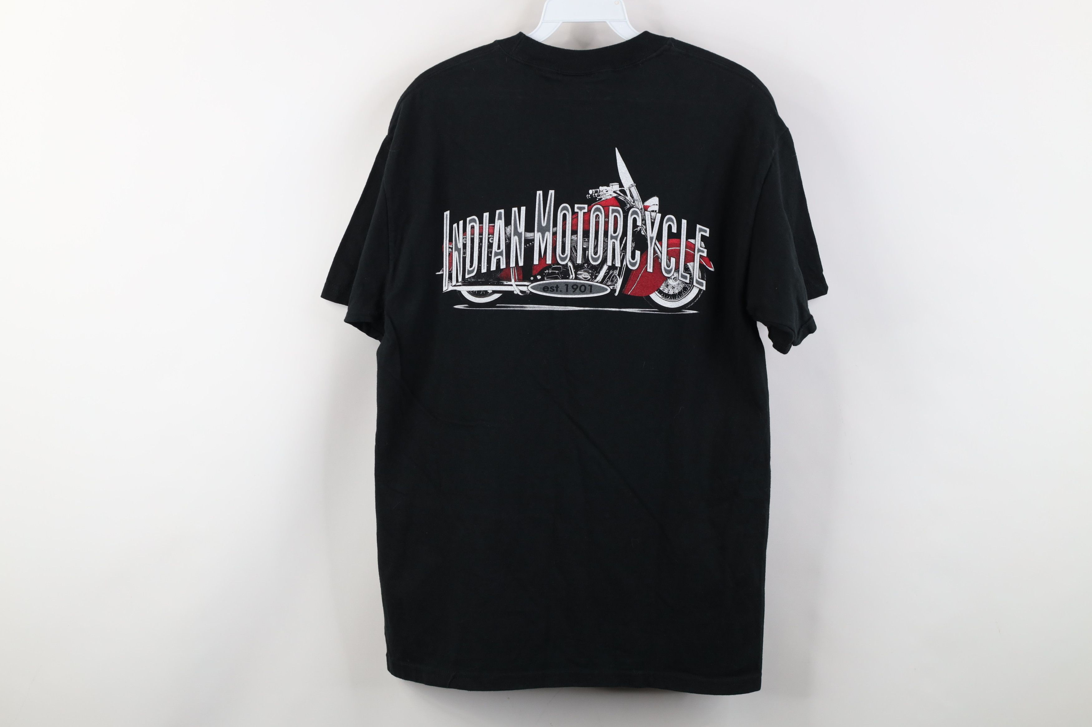 Vintage Vintage 90s Y2K Indian Motorcycle Spell Out T-Shirt Black Size US M / EU 48-50 / 2 - 12 Thumbnail