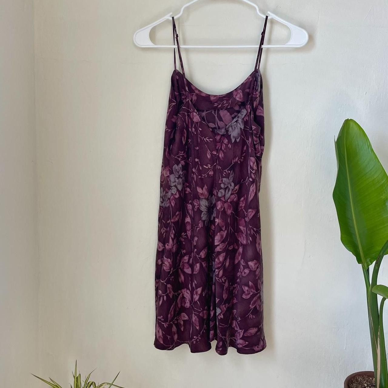 Victoria's Secret 100% silk y2k vintage Victoria’s Secret purple floral dress Size M / US 6-8 / IT 42-44 - 3 Thumbnail