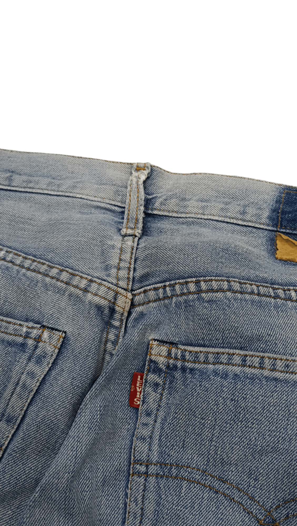 Levi's 90s Levis Selvedge Denim USA 555 Big E Distressed (S302) Size US 30 / EU 46 - 10 Thumbnail