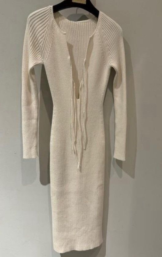 Tom Ford 🔥$2K VALUE 🔥Tom Ford White Ribbed Dress Size S / US 4 / IT 40 - 1 Preview
