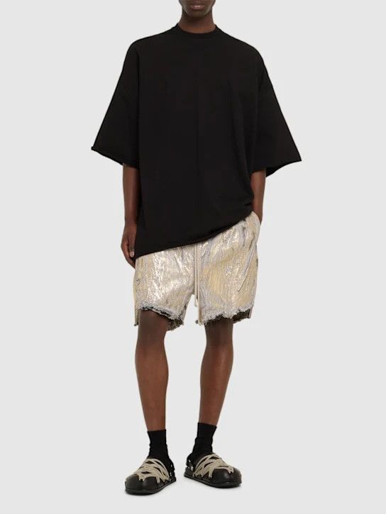 Rick Owens o1lsvrm0425 Boxers Gold Denim Shorts in Gold/Silver Size US 30 / EU 46 - 3 Thumbnail