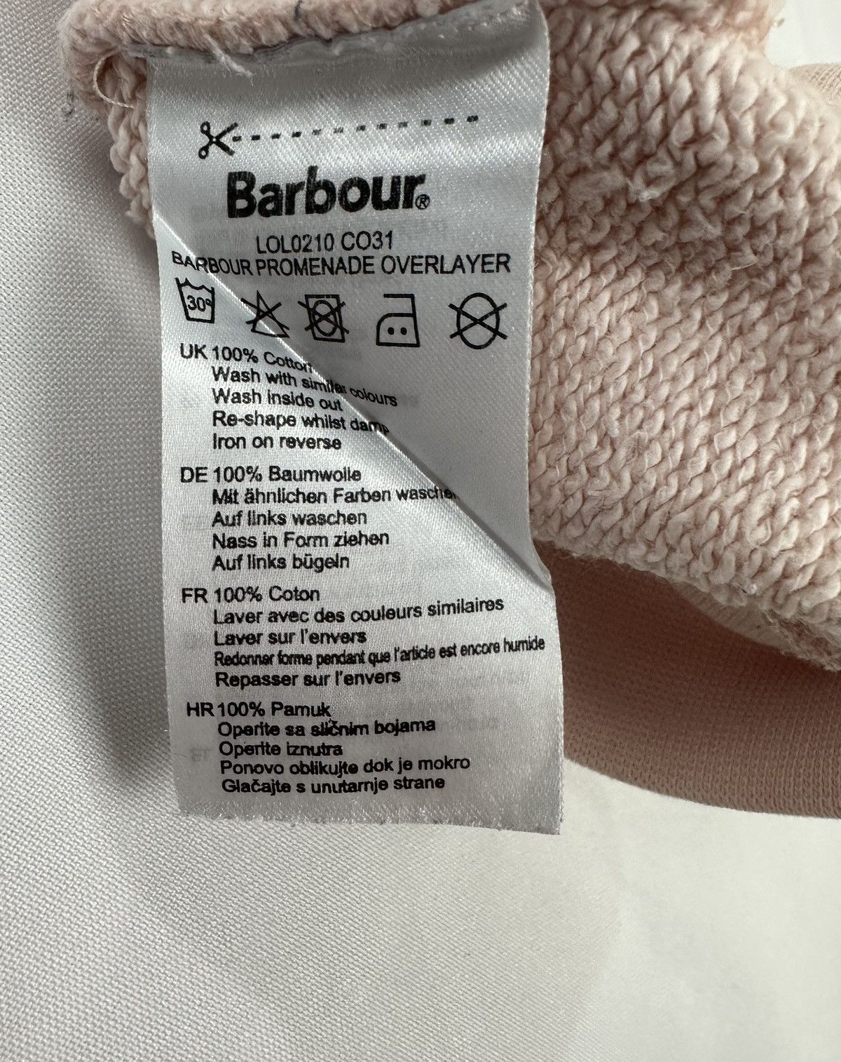 Barbour Women’s Barbour Pink Promenade Sweatshirt Size UK 16 /Eu 42 Size XL / US 12-14 / IT 48-50 - 7 Thumbnail