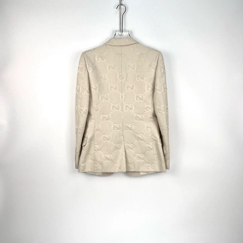 Gucci Gucci Beige full logo suit 2502-Nextarrow Size 42R - 4 Thumbnail