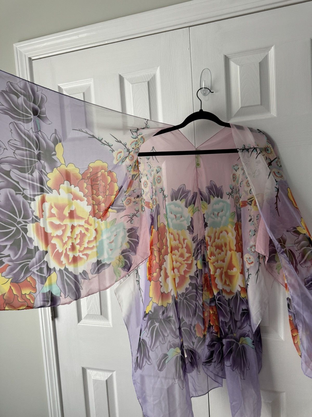 Melissa Melissa Louise Floral Kimono Wrap Multicolor Tiffany Blue Size ONE SIZE - 5 Thumbnail