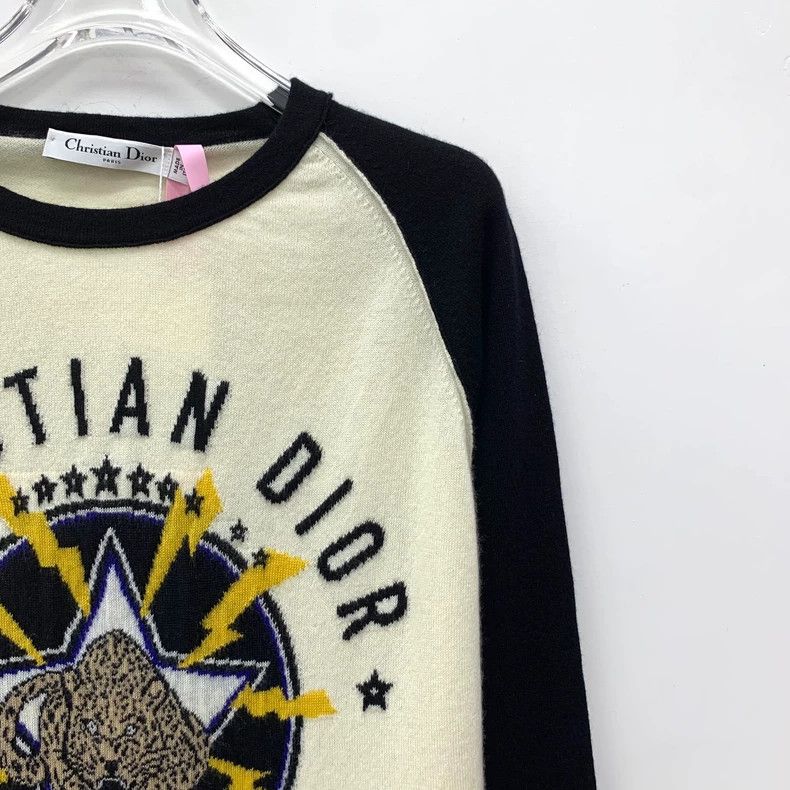 Dior Dior Color-blocked letter star plate inlaid cashmere round- Size XS / US 0-2 / IT 36-38 - 3 Thumbnail