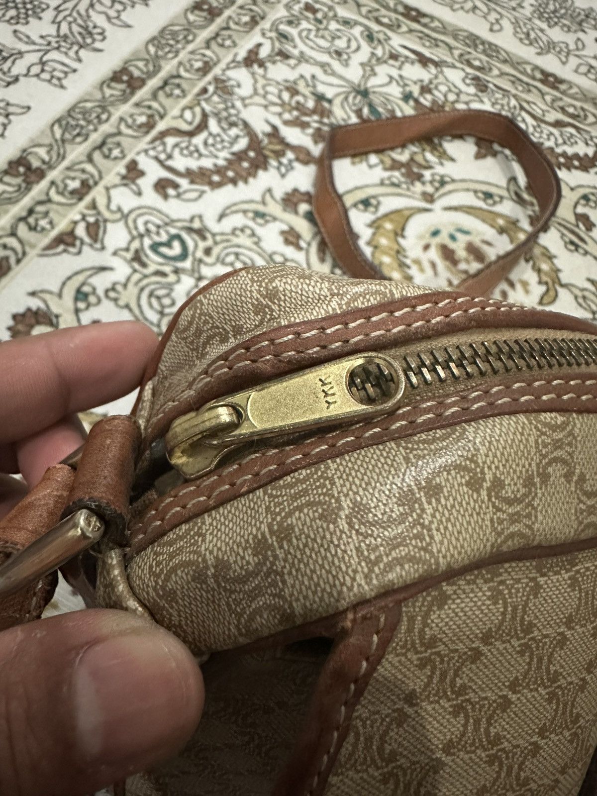Celine Vintage Celine Macadam Crossbody Small Leather Shoulder Bag Size ONE SIZE - 5 Thumbnail