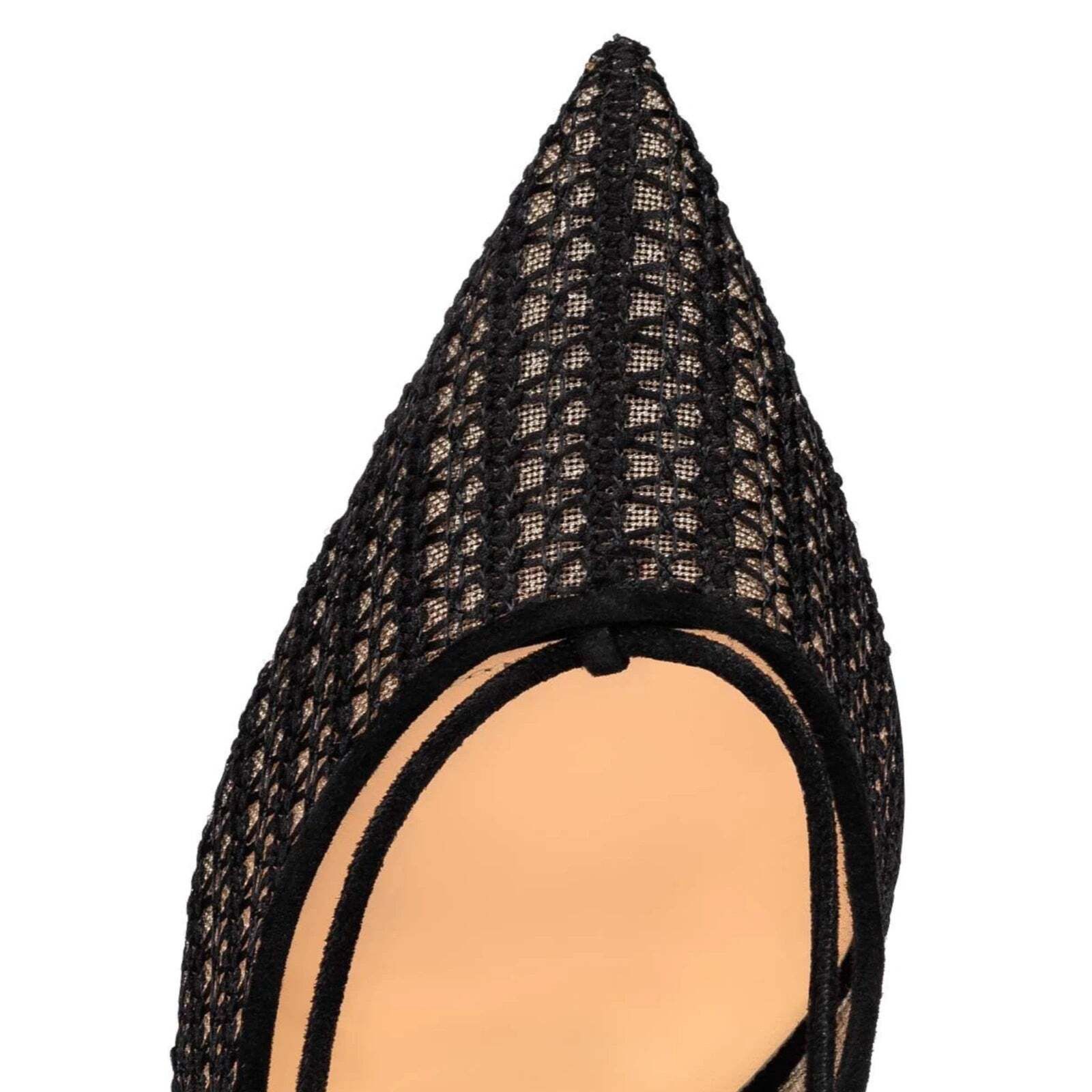 Christian Louboutin Peropik 100 Black Suede Lace Up Tie Sandal Heel Pump 38 Size US 8 / IT 38 - 6 Thumbnail