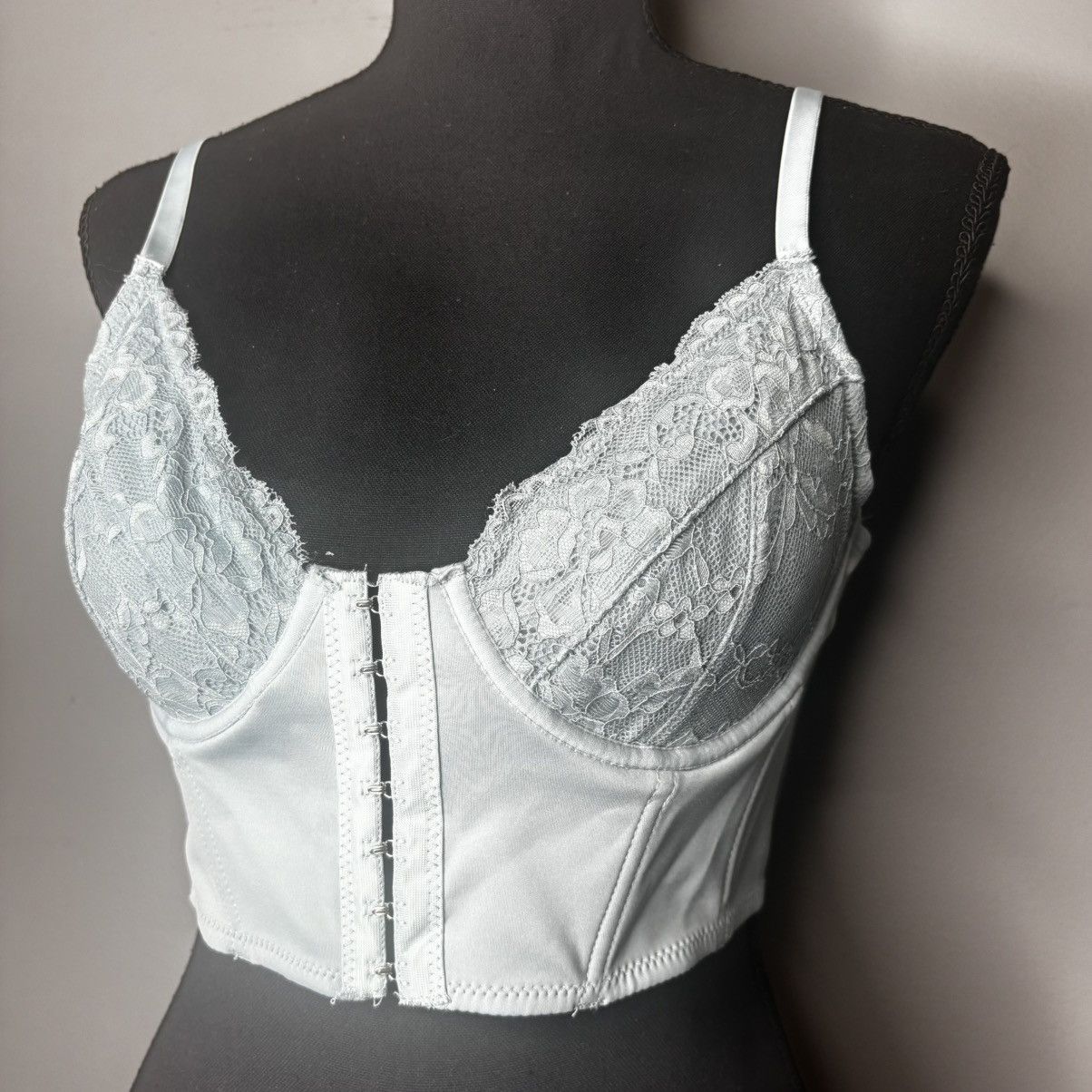 Garage Garage Bustier Womens PS Medium Seafoam Combo Lace Bra Clasp Size M / US 6-8 / IT 42-44 - 2 Thumbnail