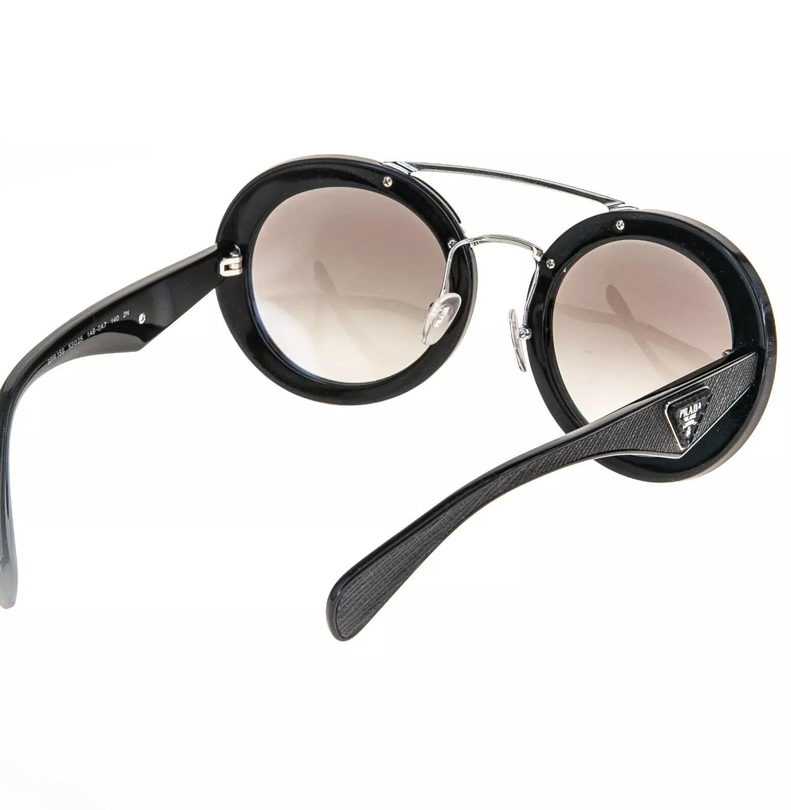 Prada PRADA 15S Cinema ORNATE SAFFIANO PR15SS Black Sunglasses Size ONE SIZE - 4 Thumbnail