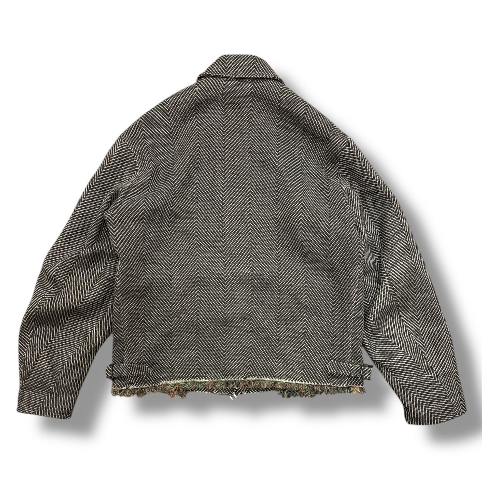 Yohji Yamamoto yohji yamamoto pour homme 24AW HERRINGBONE FRINGE BOUSON Size US M / EU 48-50 / 2 - 2 Thumbnail