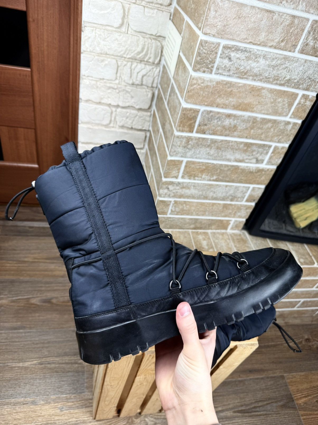 Prada Prada Black Snow Boots Size US 9 / EU 42 - 11 Thumbnail