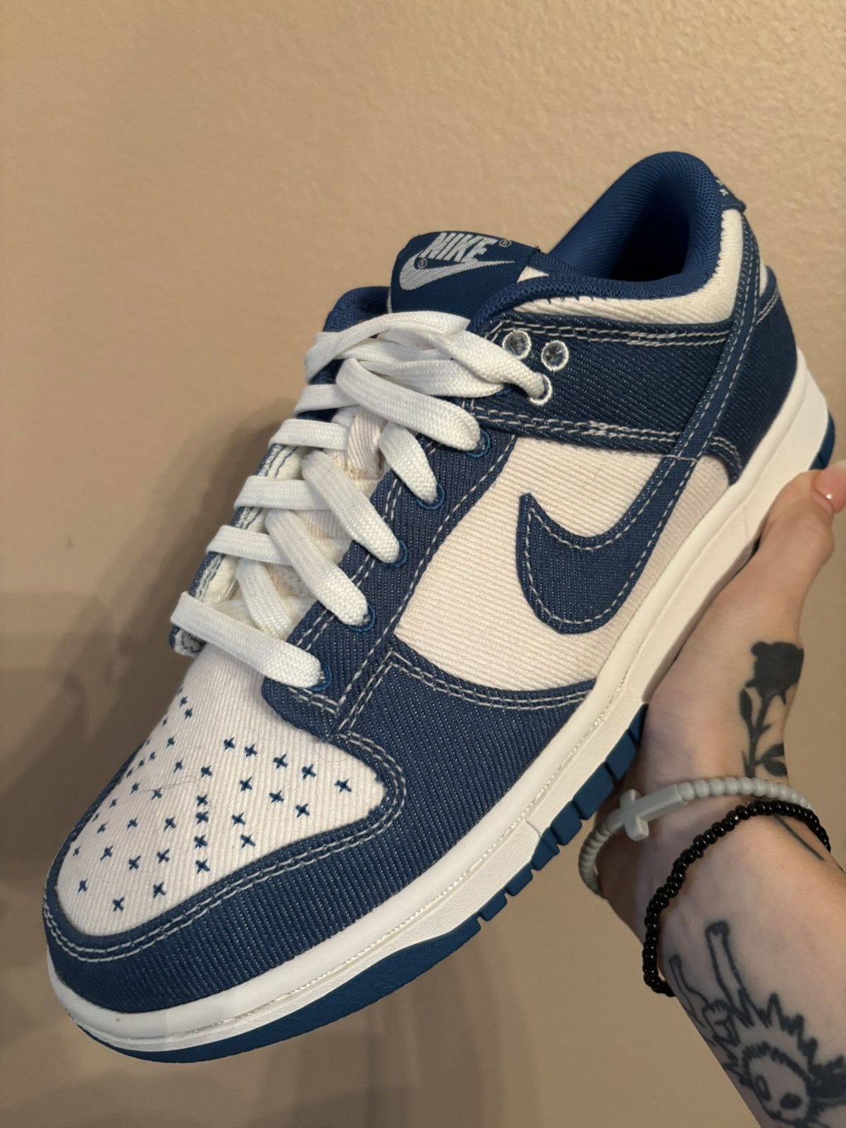 Nike Nike Dunk Low SE 'Sashiko - Industrial Blue' Size US 6.5 / EU 39-40 - 1 Thumbnail