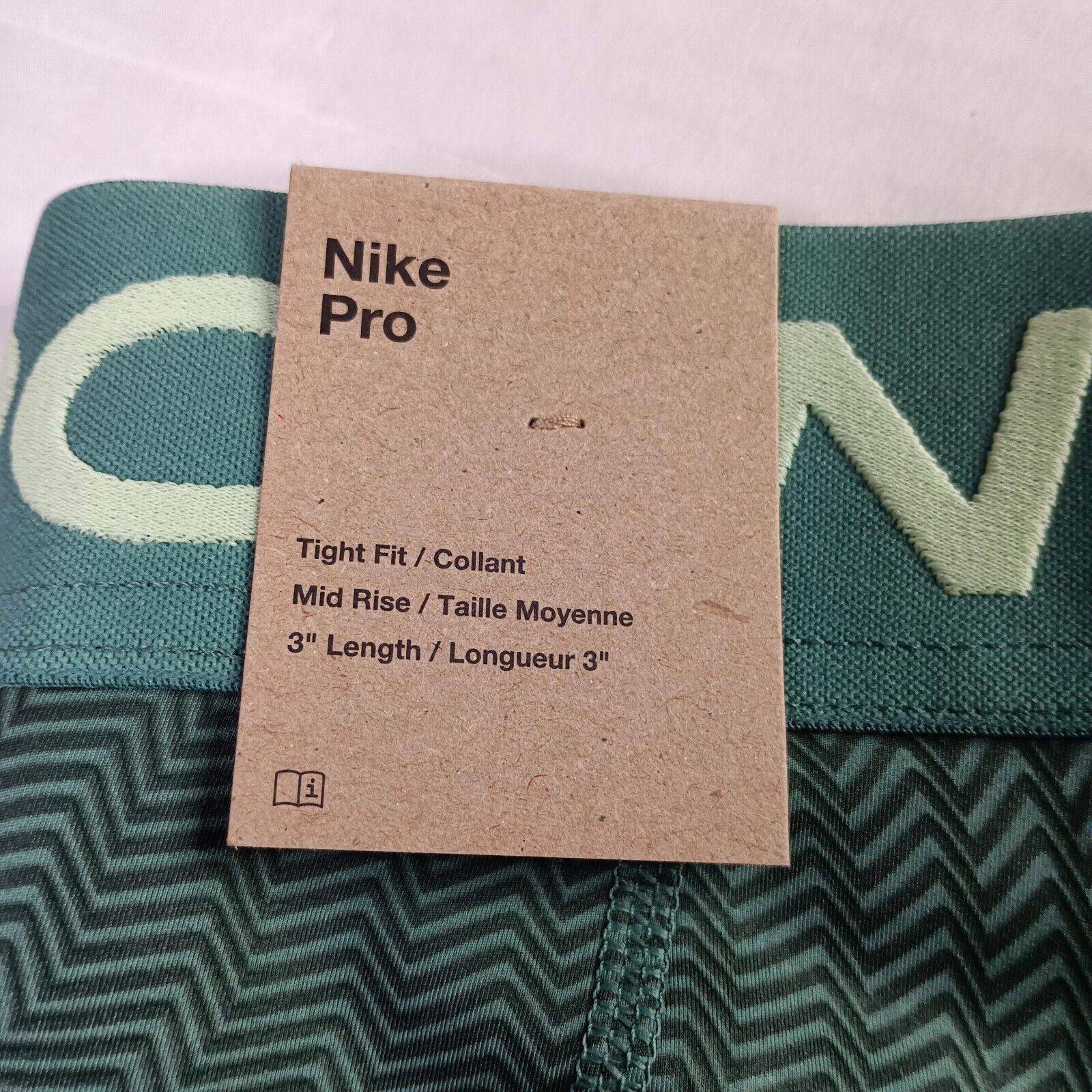 Nike Women's Size 2XL Nike Pro 3" Shorts Green Workout Biker Dri Size 38" / US 16 / IT 52 - 6 Thumbnail