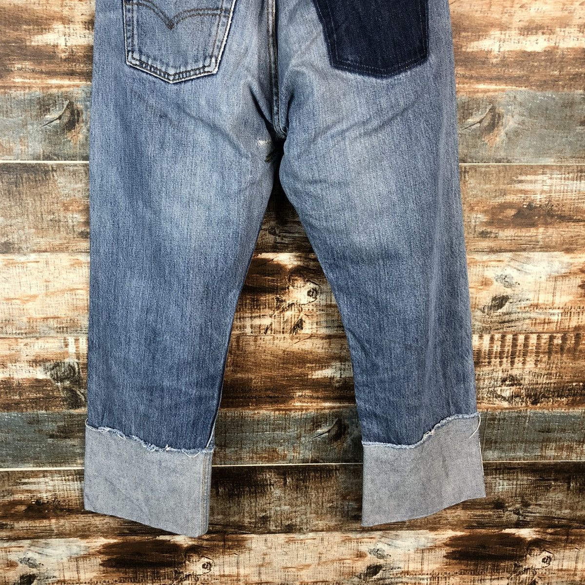 Japanese Brand DL Japan vintage ripped style Blue Denim Pants #C141 Size US 30 / EU 46 - 17 Thumbnail